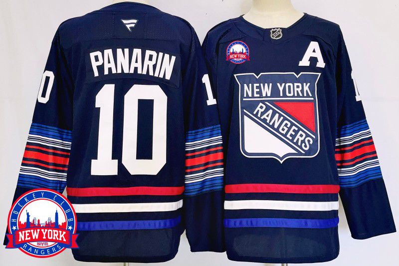 Men New York Rangers 10 Panarin Blue Fanatics 2025 NHL Jersey style 9